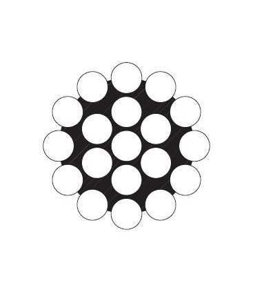 Câble rigide inox A4 1x19 au mètre linéaire