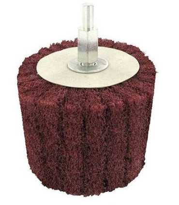 Brosse à satiner cylindrique pour l'inox