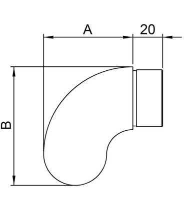 Embout crosse arrondi inox A2
