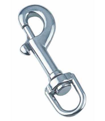 Mousqueton targette à émerillon inox A4