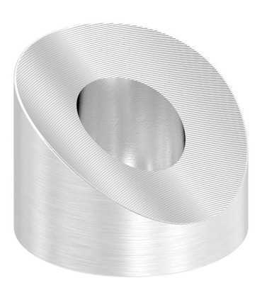 Rondelle inclinée inox A2 28–32° pour tube Ø42.4 mm.