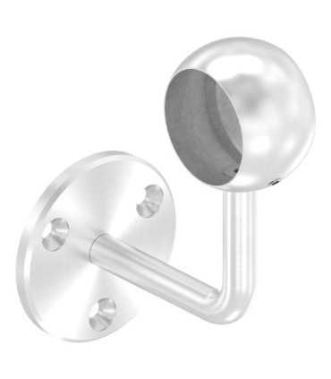 Support mural de main courante avec bague sphérique inox A2