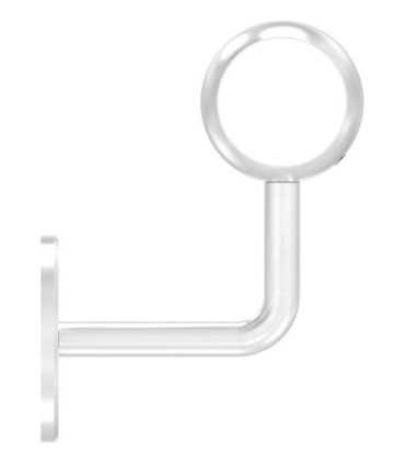 Support mural de main courante avec bague sphérique inox A2