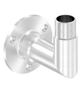 Platine murale angle 90° inox A2 pour tube 42