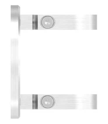 Platine murale ronde D120 mm  inox pour  tube inox 42