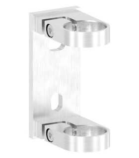 Platine murale rectangulaire  inox pour  tube inox 42