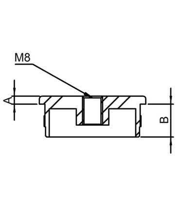Embout plat taraudé M8 inox