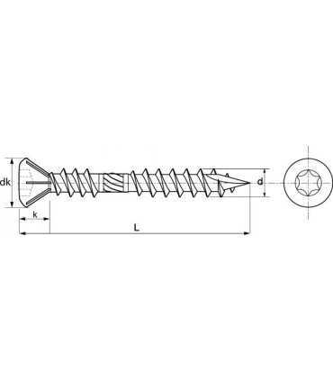 500 vis à terrasse 5.5x50 inox A2