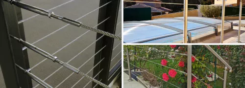 Fixation garde-corps inox